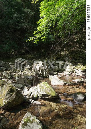 赤目四十八滝を流れる滝川、三重県、日本 赤目四十八滝を流れる滝川、三重県、日本 23665553