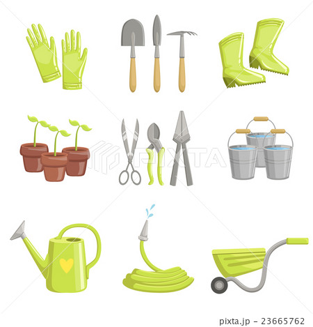 Gardening Equipment Set Of Icons Gardening Equipment Set Of Icons 23665762