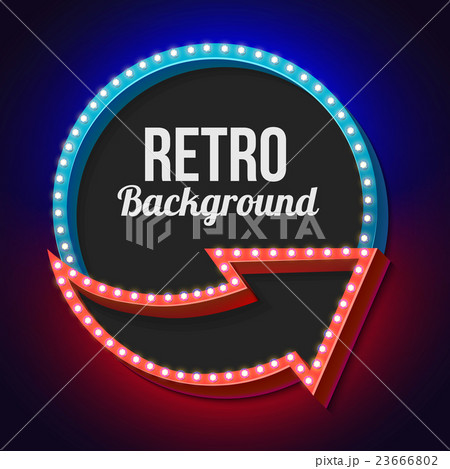 Night retro background with lights 23666802