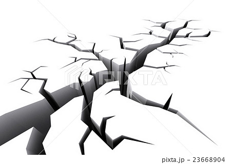 White cracked ground floor. 23668904