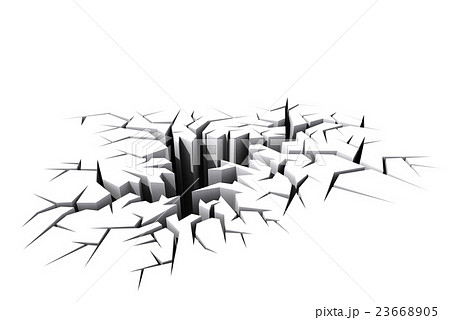 White cracked ground floor. 23668905