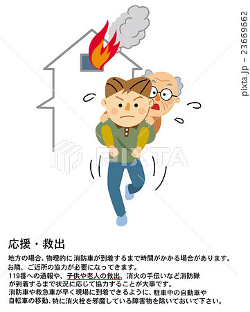 家庭の防災　応援・救出 23669662
