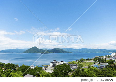 洞爺湖(上空からの眺め) 洞爺湖(上空からの眺め) 23670659