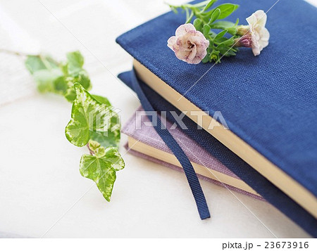 本　ブックカバー　花とアイビー 23673916