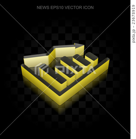 News icon: Yellow 3d Decline Graph made of paper News icon: Yellow 3d Decline Graph made of paper 23678919