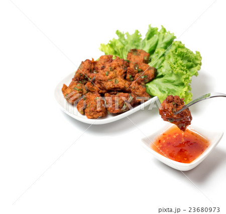 Thai Food Thai Fried Fish Cake Called Tod Mun Pla Thai Food Thai Fried Fish Cake Called Tod Mun Pla 23680973