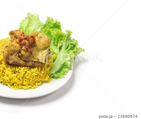 Thai chicken biryani or Yellow curry rice Thai chicken biryani or Yellow curry rice 23680974