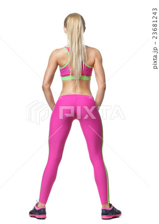 Rear view shot of healthy young woman in 23681243