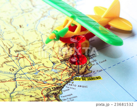 map pin of Rio de Janeiro airplane map pin of Rio de Janeiro airplane 23681532