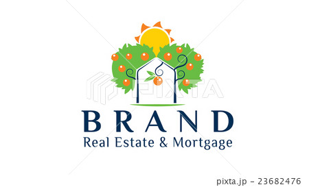 Real estates vector logo template. Properties 23682476