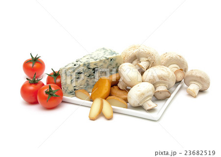 champignon mushrooms, cherry tomatoes and cheese champignon mushrooms, cherry tomatoes and cheese 23682519
