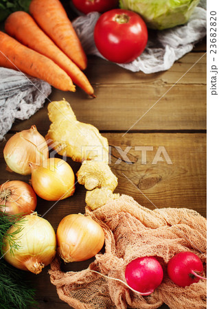 Composition with various fresh vegetables Composition with various fresh vegetables 23682820
