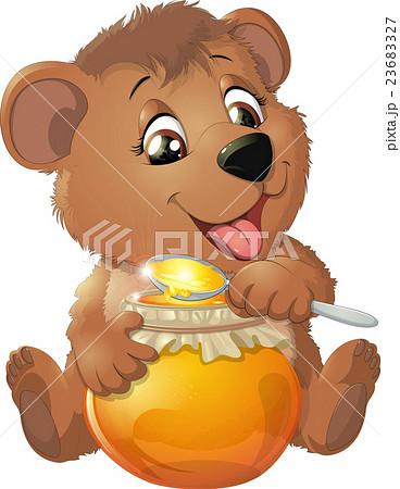 Cute Bear with Honey 23683327