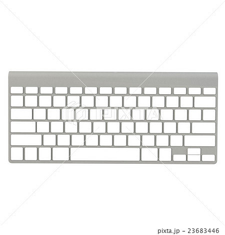 パソコン Pc の文字なしキーボードの3dレンダリング画像のイラスト素材