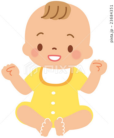 おすわりする赤ちゃん 23684351