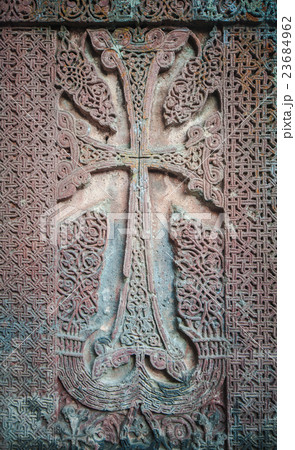 Khachkar, also known as an Armenian cross-stone Khachkar, also known as an Armenian cross-stone 23684962