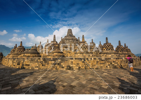 Borobudur Temple at Yogyakarta, Java, Indonesia. 23686003