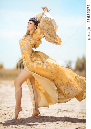 Beautiful woman like Egyptian Queen Cleopatra on 23686075