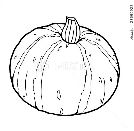 白黒かぼちゃ1のイラスト素材