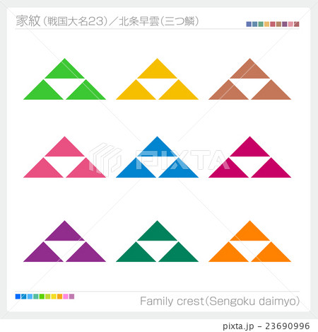 家紋 戦国大名 北条早雲のイラスト素材