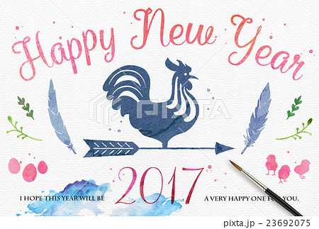 17年 酉年 年賀状のイラスト素材