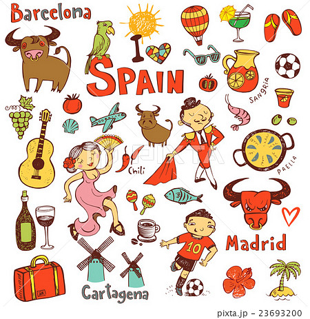 Spain Icons Collectionのイラスト素材