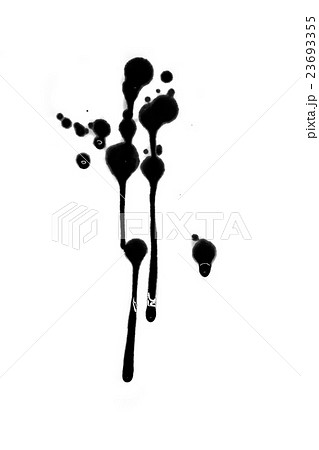 Black ink drops isolated on white background Black ink drops isolated on white background 23693355