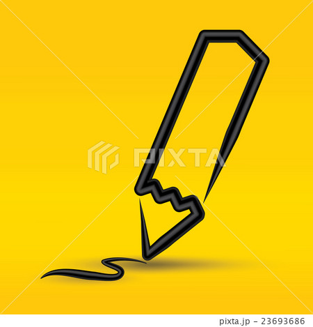 Vector - Pencil write on yellow background 23693686