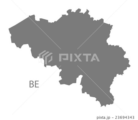Belgium Map grey 23694343