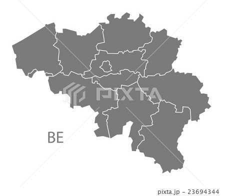 Belgium regions Map grey Belgium regions Map grey 23694344