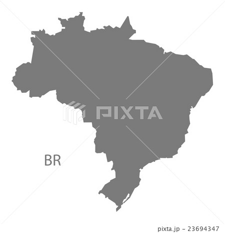 Brazil Map grey 23694347