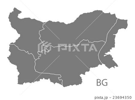 Bulgaria provinces Map grey 23694350