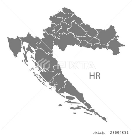 Croatia counties Map grey Croatia counties Map grey 23694351