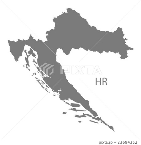 Croatia Map grey Croatia Map grey 23694352