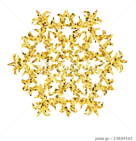 Christmas gold card with snowflake. 23694502