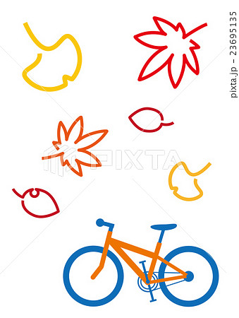 秋　サイクリング　MTB 23695135