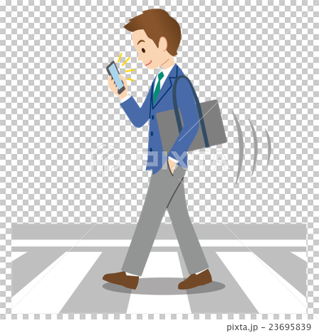Walking Smartphone Stock Illustration