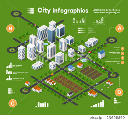 3D city isometric 23696860
