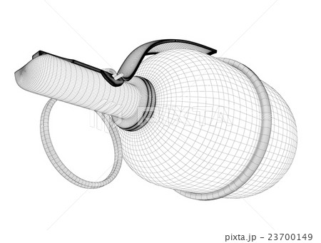 Single grenade with copy space 23700149