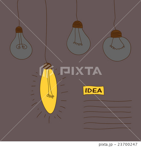 vector illustration - postcard with lamps  23700247