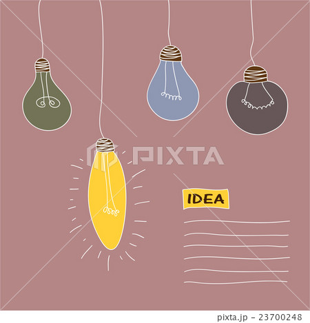 vector illustration - postcard with lamps 23700248