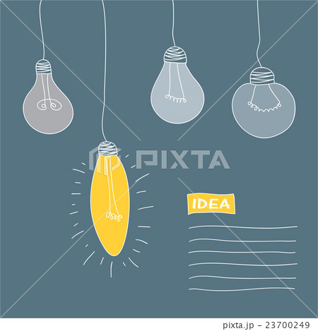 vector illustration - postcard with lamps  23700249