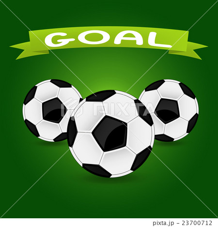 vector illustration of three soccer ballsのイラスト素材 [23700712] - PIXTA