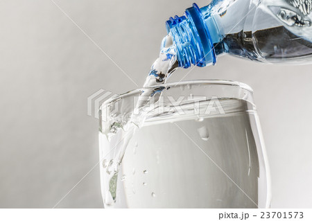 Pouring water from bottle Pouring water from bottle 23701573
