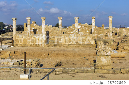 Ruins at the Archaeological site Paphos in Cyprus. Ruins at the Archaeological site Paphos in Cyprus. 23702869