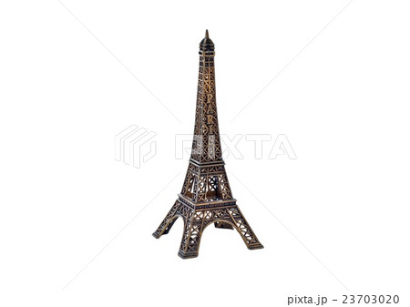 Eiffel tower souvenir, on white background Eiffel tower souvenir, on white background 23703020