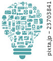 家電アイコン　電球 23703841
