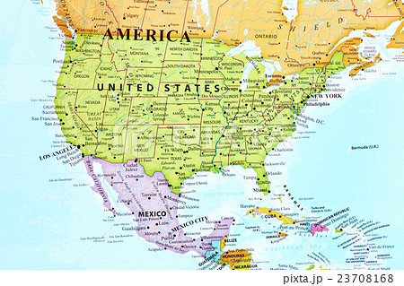 世界地図 アメリカの写真素材