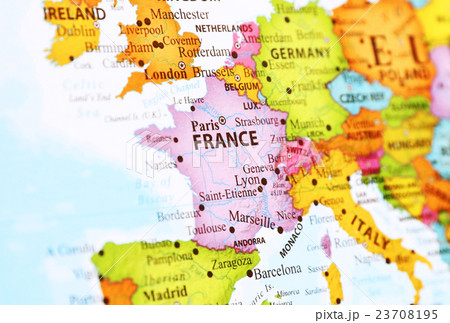 フランス　世界地図 世界地図・フランスの写真素材 [23708195] - PIXTA