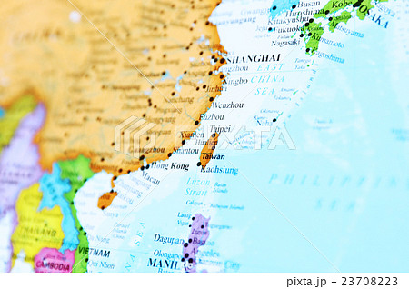 世界地図 台湾の写真素材